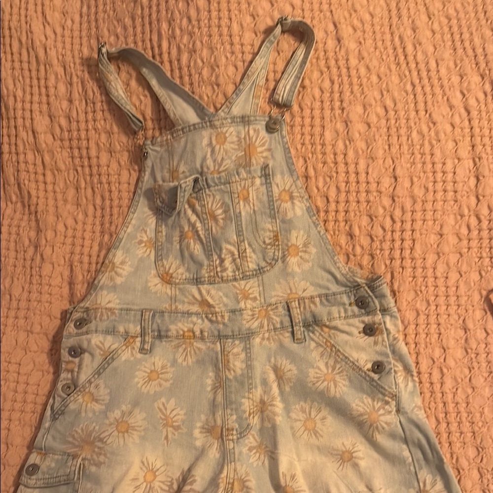 No Boundaries Blue and Yellow Jean Shorts